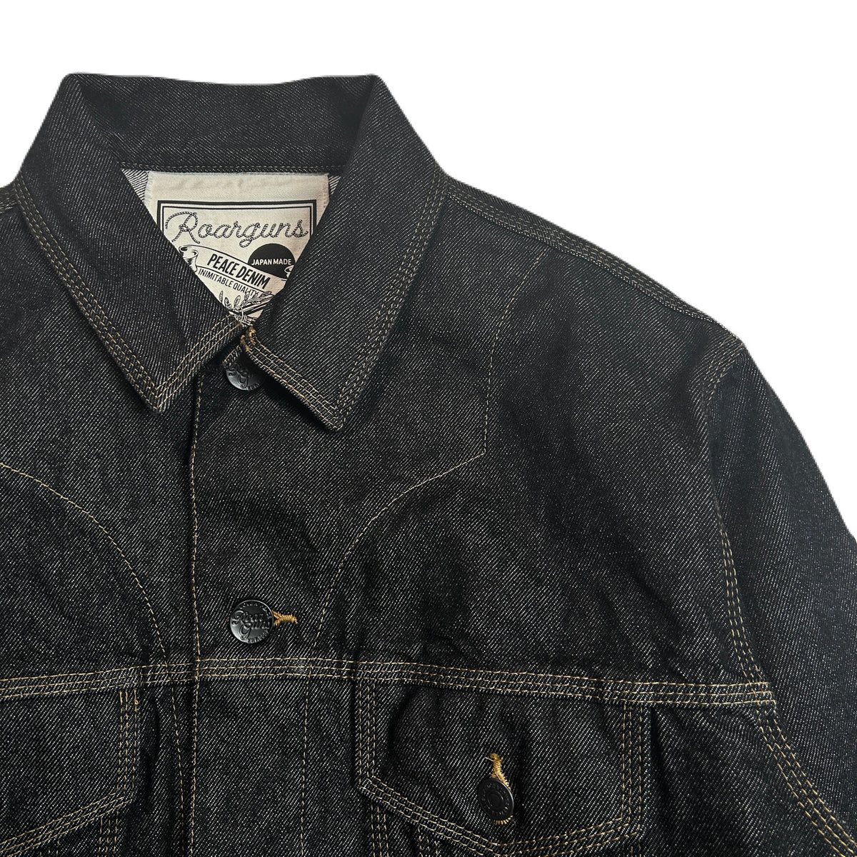 LIMITED EDITION ONE WASH DENIM JACKET / BLACK – roarguns ONLINE STORE