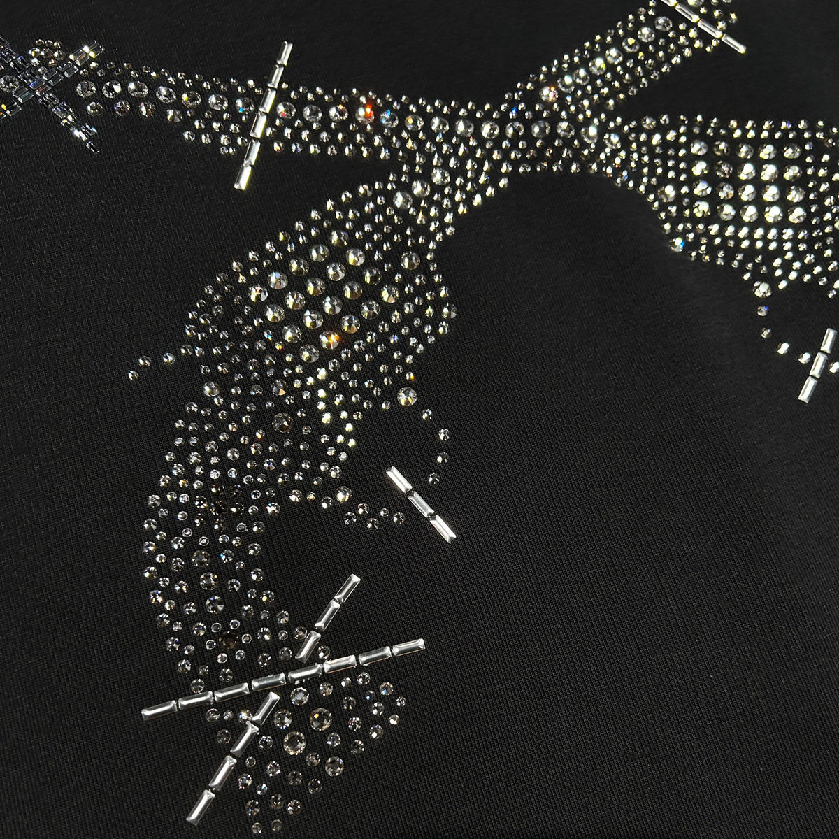 CROSSGUN CRYSTAL T-SHIRT / BLACK – roarguns ONLINE STORE