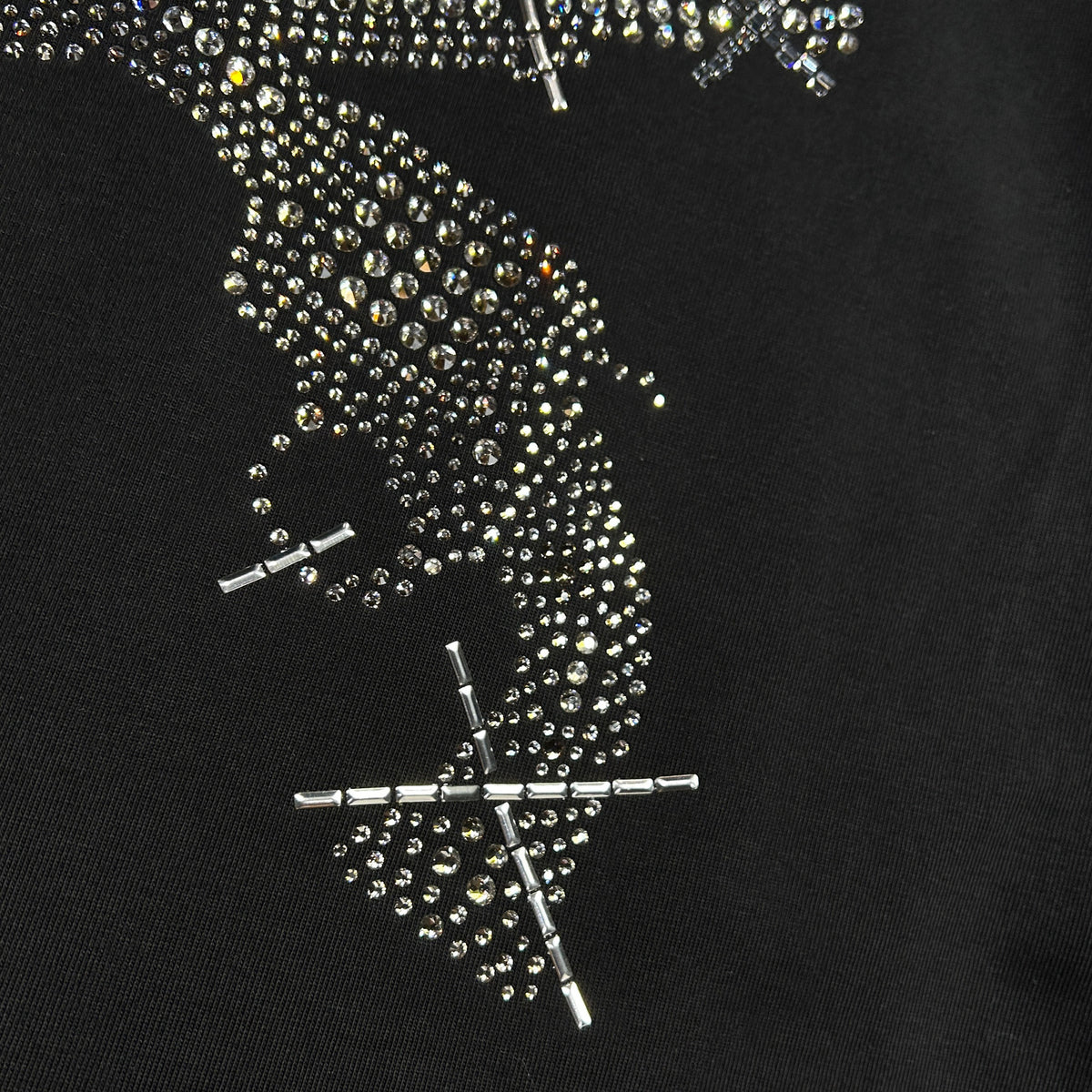 CROSSGUN CRYSTAL T-SHIRT / BLACK – roarguns ONLINE STORE