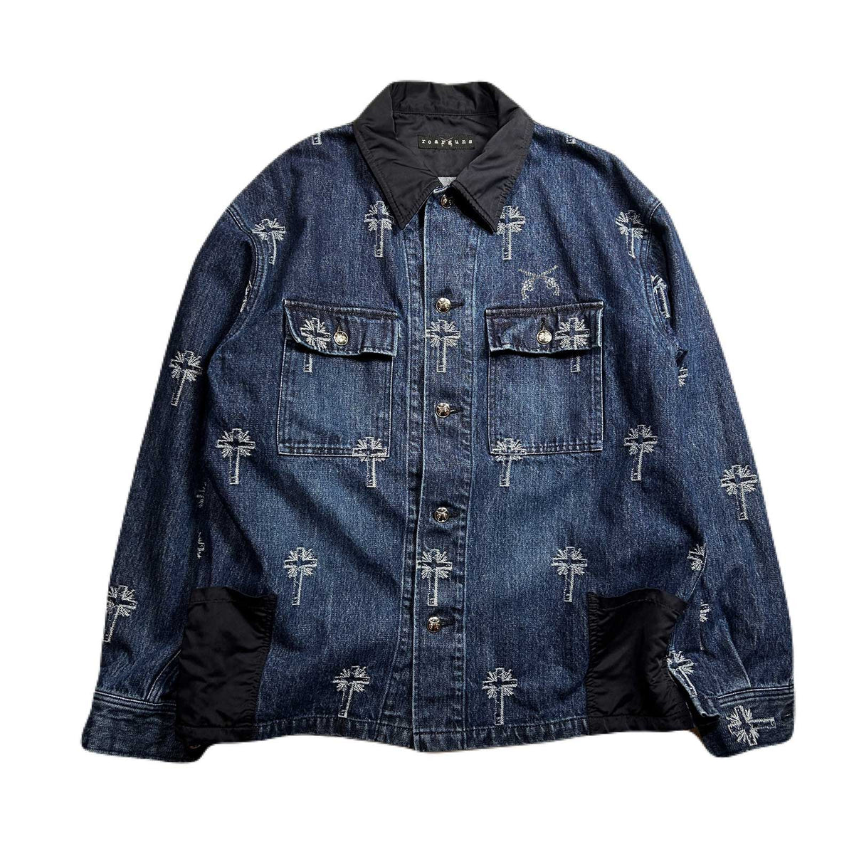 CROSS JACQUARD DENIM JACKET / INDIGO – roarguns ONLINE STORE