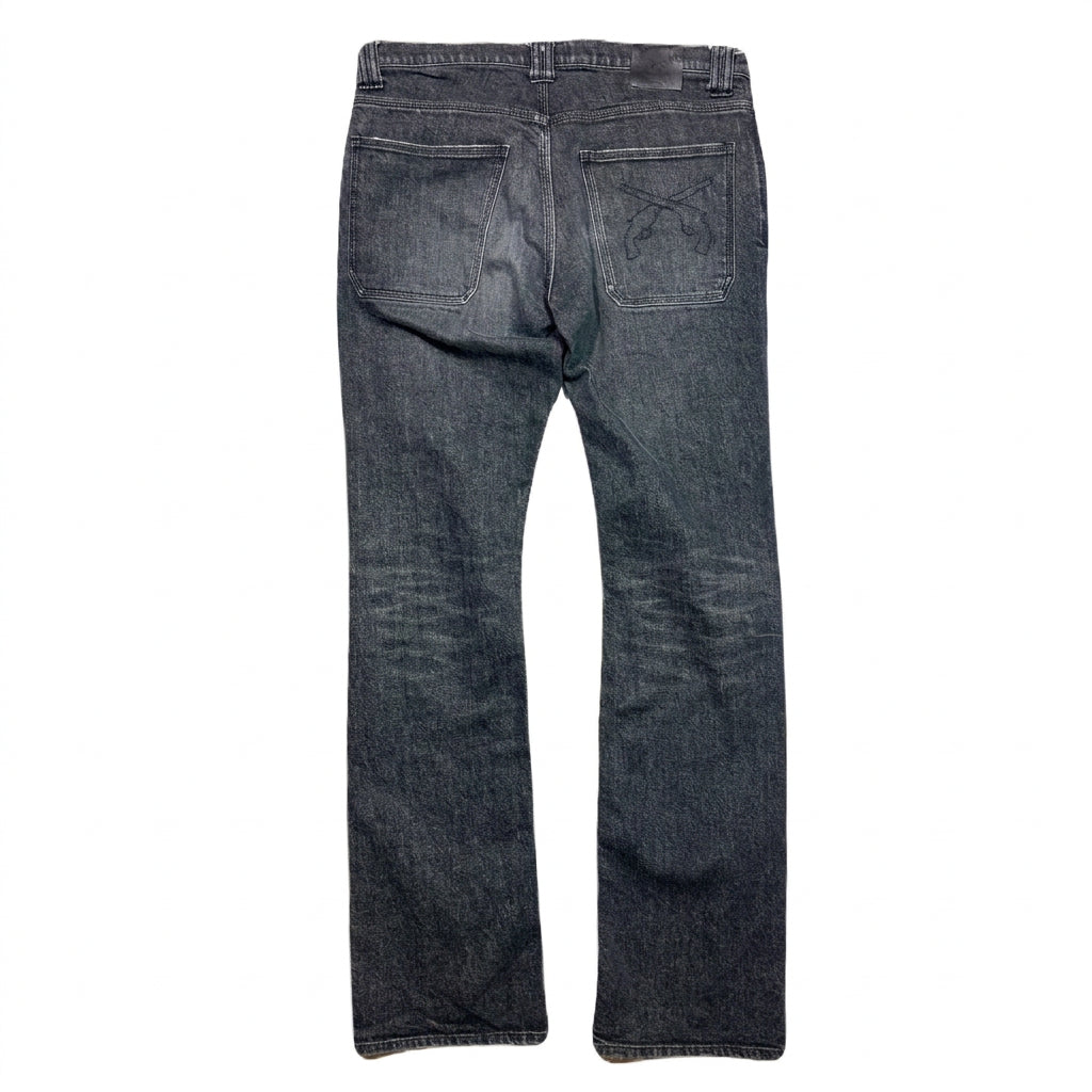 ARCHIVE STRETCH DENIM PANTS CRYSTAL / BLACK – roarguns ONLINE STORE