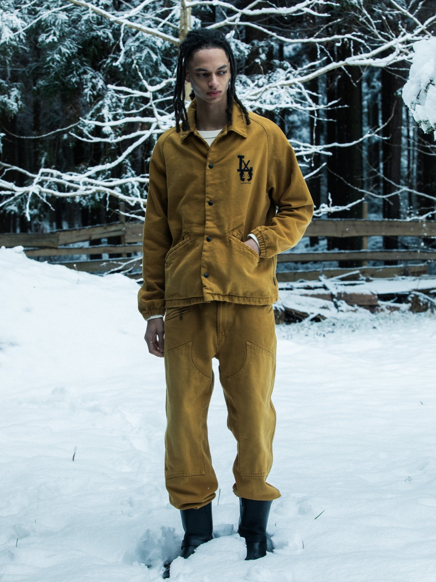 画像をギャラリービューアに読み込む, OXFORD DOUBLE KNEE PANTS/ MUSTARD