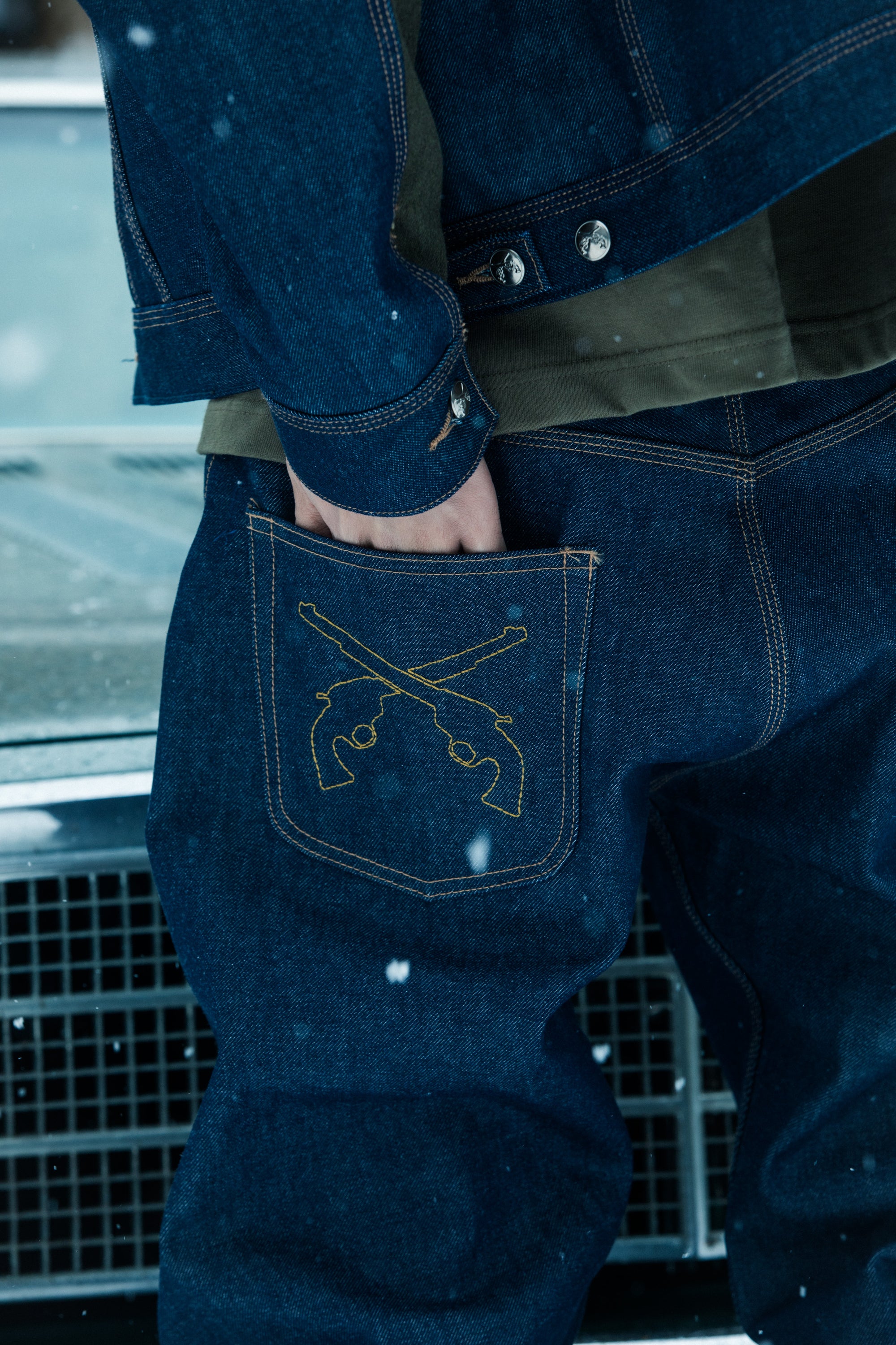 画像をギャラリービューアに読み込む, RIGID DENIM WIDE PANTS / BLUE