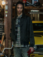 STONE WASH COATING JACKET / BLACK