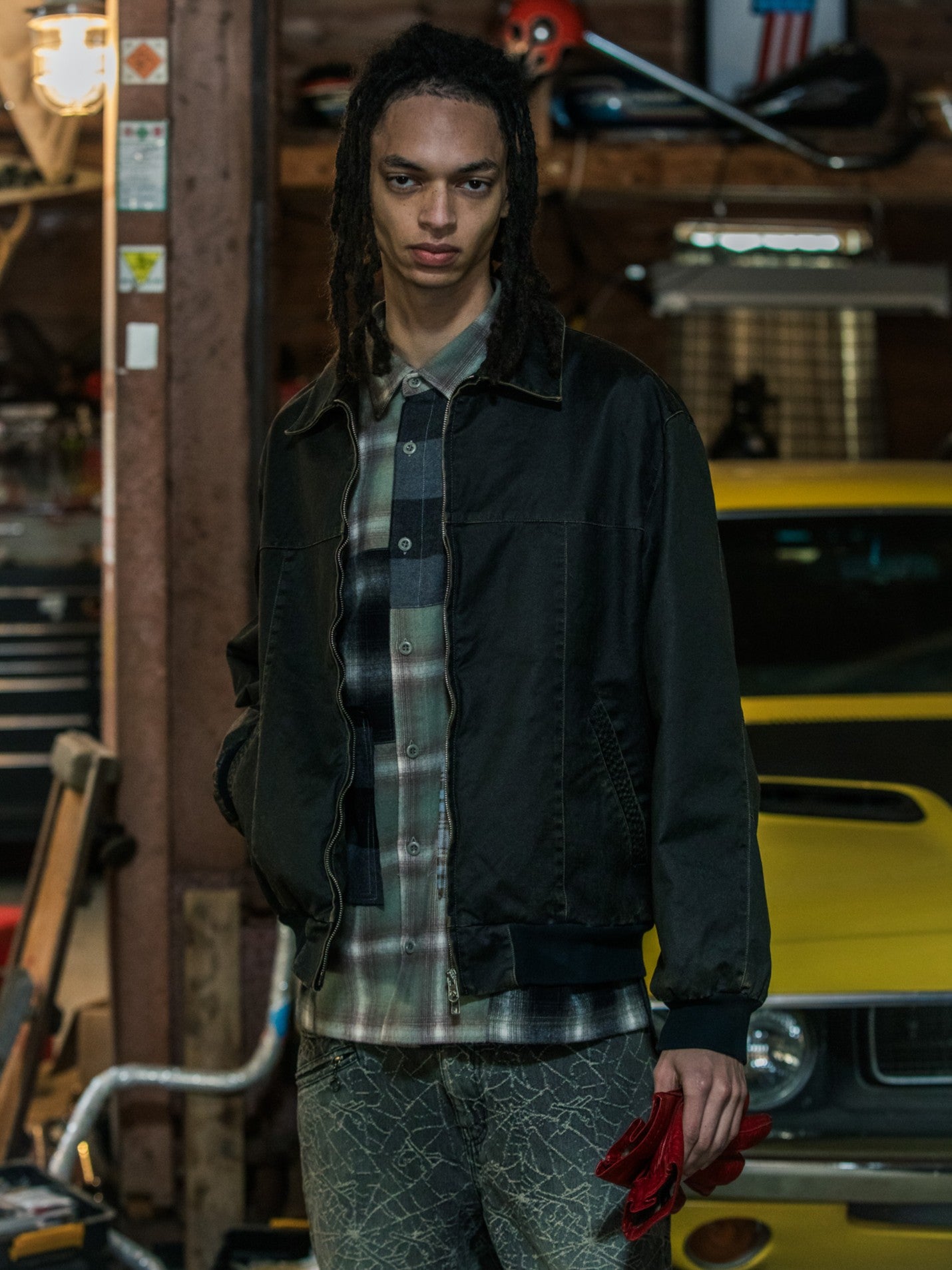 画像をギャラリービューアに読み込む, STONE WASH COATING JACKET / BLACK