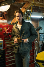 SPIDER JAQUARD DENIM JACKET / BLACK