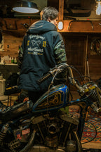 roarguns × WILD THINGS SHORT MONSTER PARKA (CHAIN STITCH) / BLACK