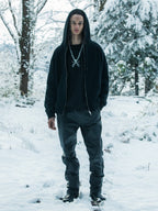 CROSSGUN METAL HOODIE / BLACK