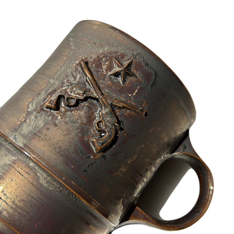 画像をギャラリービューアに読み込む, SHIRO HAMANAKA CROSSGUN MUG 1 STAR *EMBOSS / BRONZE