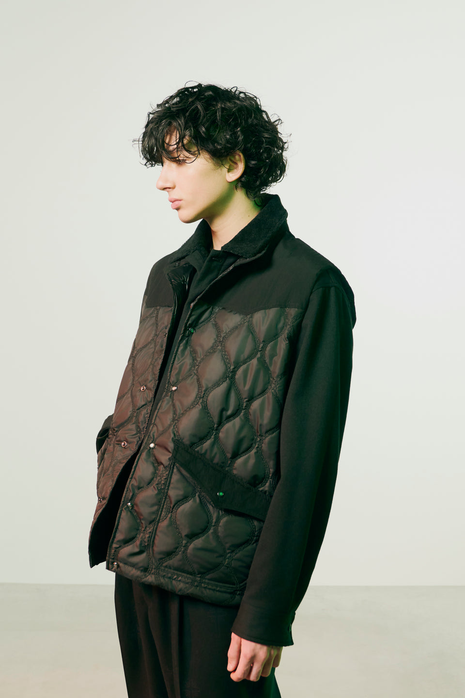 画像をギャラリービューアに読み込む, CHAIN QUILT VEST / BLACK