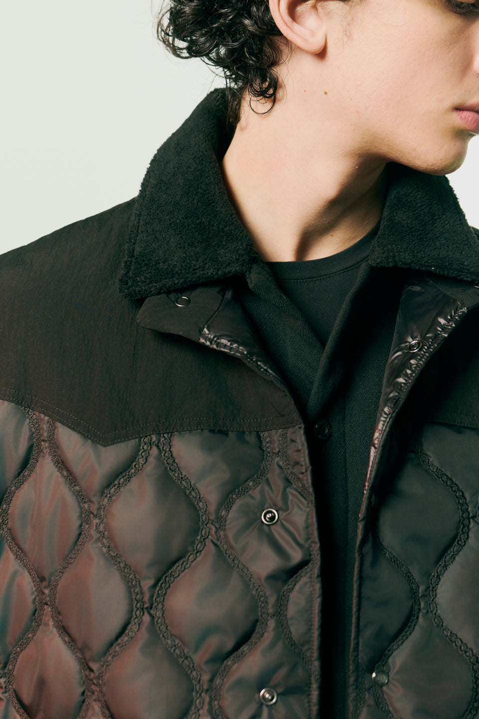 画像をギャラリービューアに読み込む, CHAIN QUILT VEST / BLACK