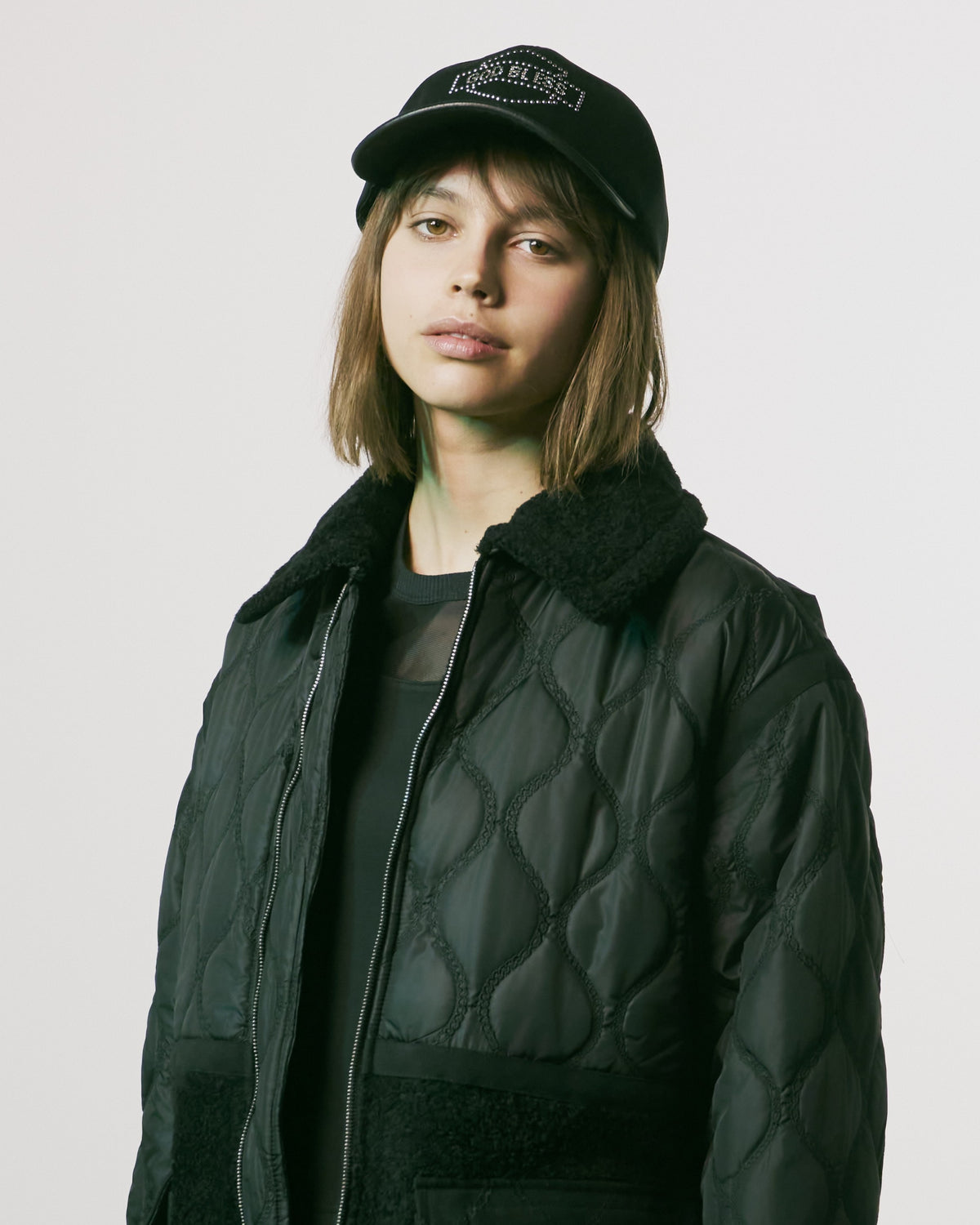 GOD BLESS CRYSTAL BB CAP / BLACK