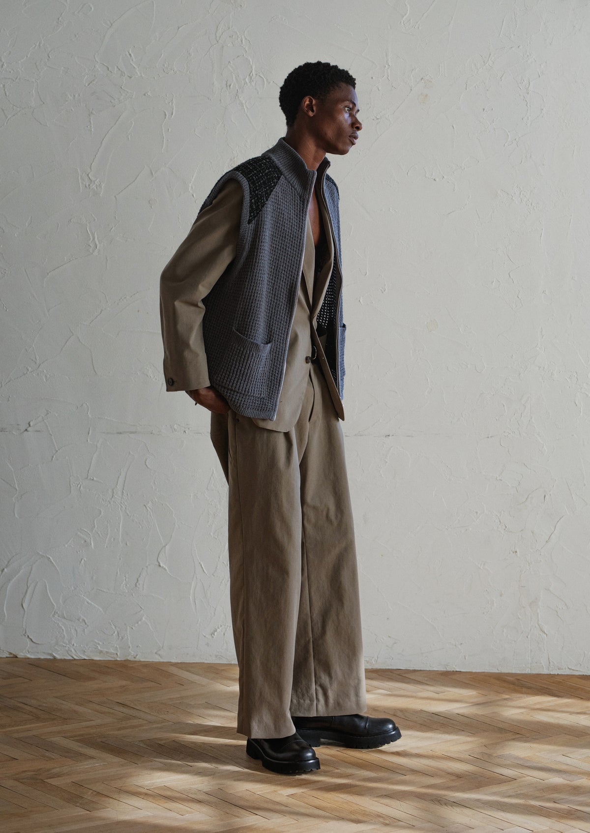 7GG WAFFLE COMMAND VEST / GRAY