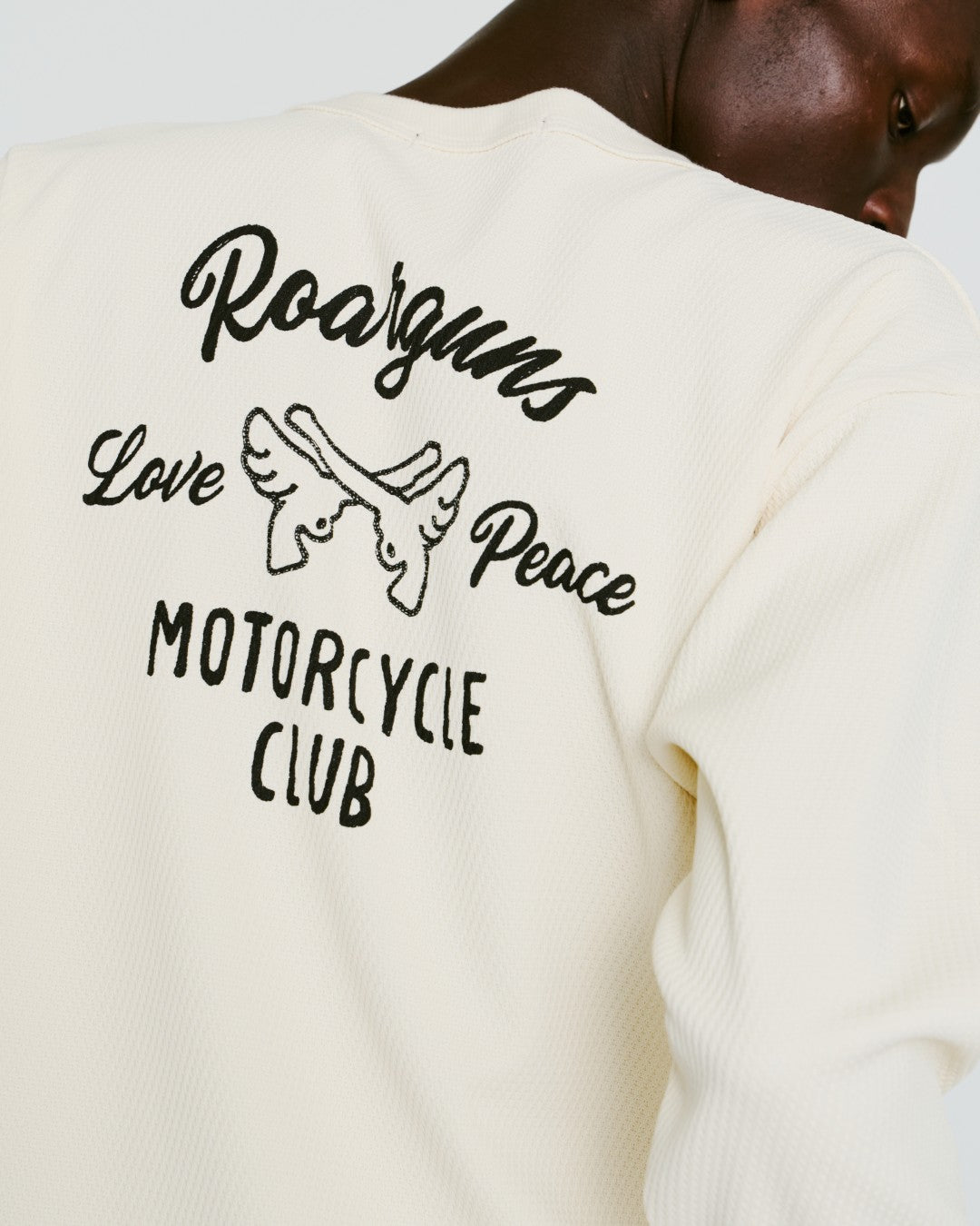 MOTOR CYCLE PRINT JERSEY T / OFF WHITE