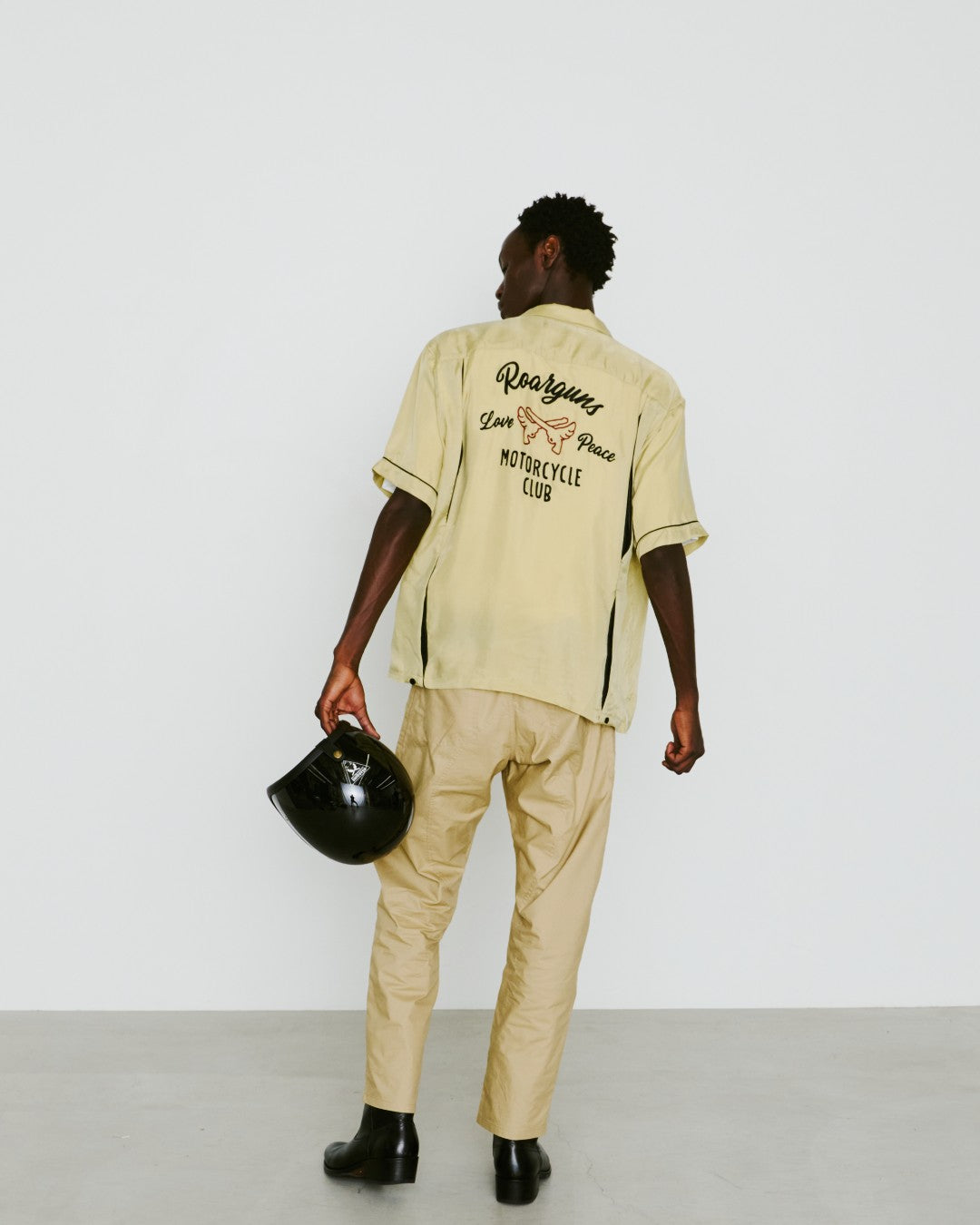 BOWLING SHIRT EMBROIDERY/ MUSTARD