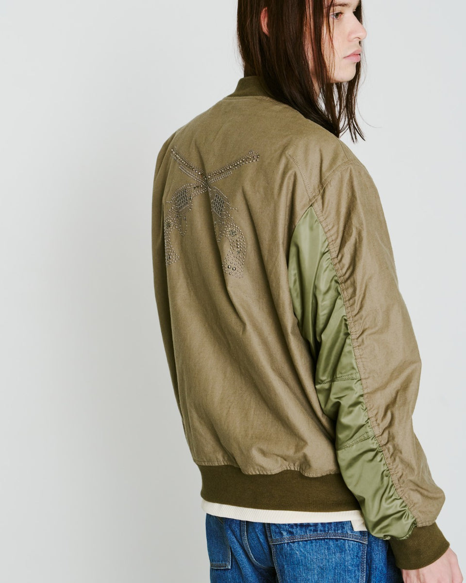画像をギャラリービューアに読み込む, ORGANIC COTTON MA-1 METAL / KHAKI