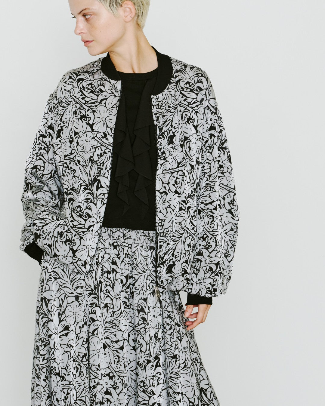 WOMENS FLOWER OPAL JACKET / GRAY