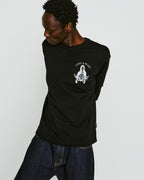 MARIA PRINT L/S T-SHIRT / BLACK