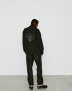 COTTON HEMP EAGLE EMBLEM SHIRT / BLACK*BLACK
