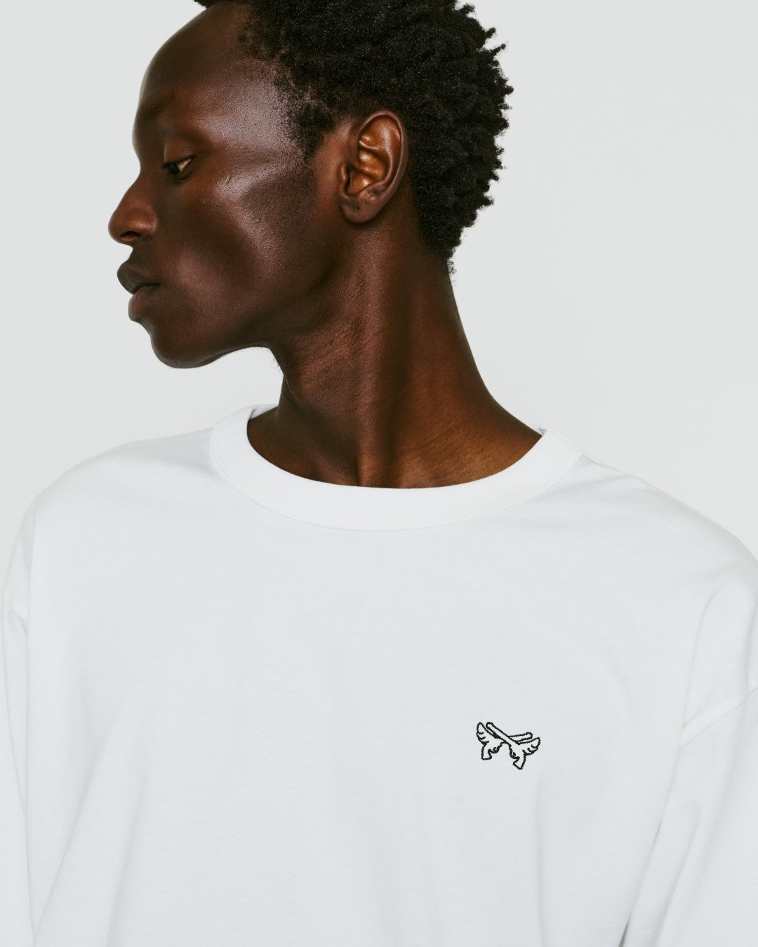 WING CROSSGUN MOTORCYCLECLUB L/S T-SHIRT / WHITE