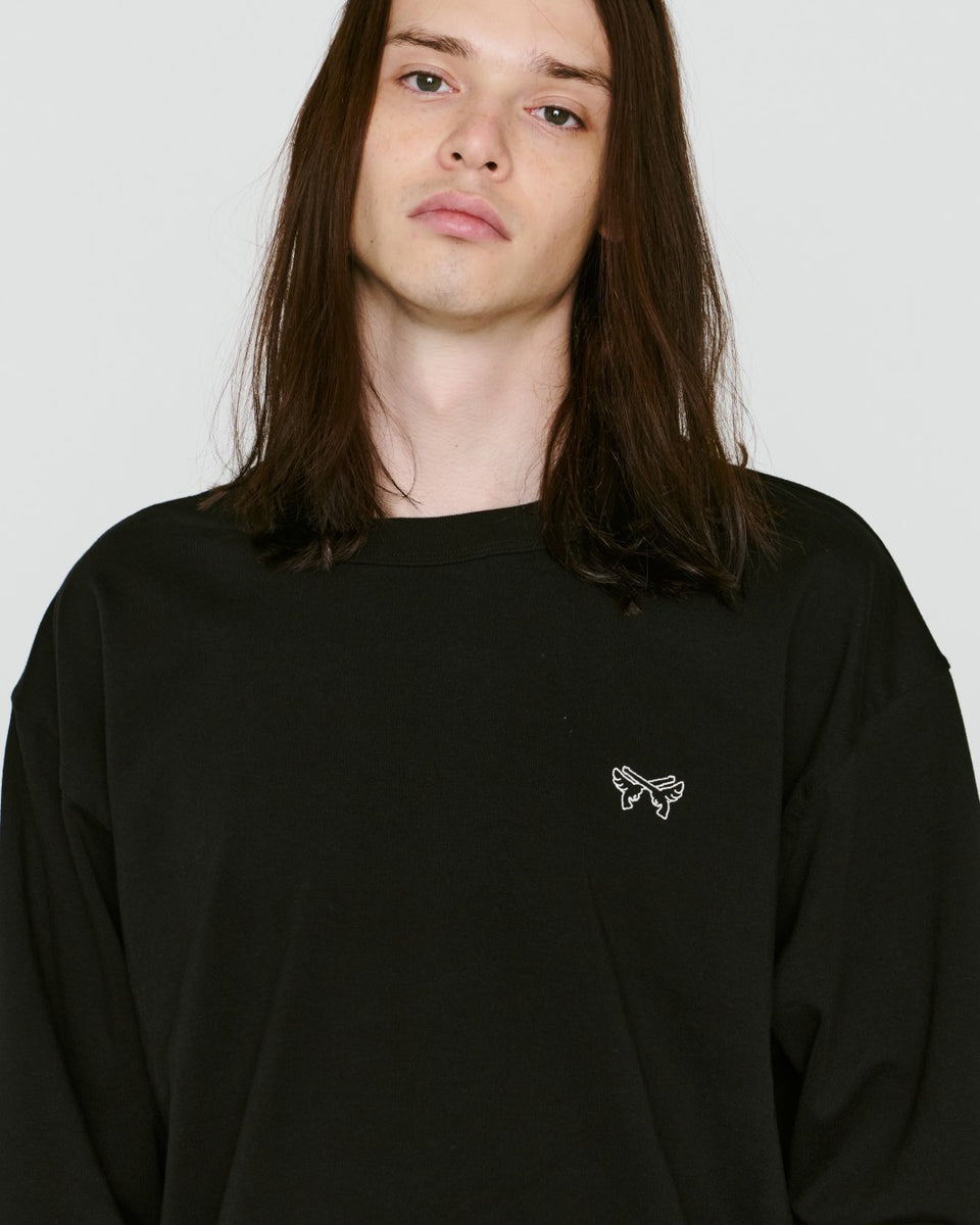 Load image into Gallery viewer, WING CROSSGUN MOTORCYCLECLUB L/S T-SHIRT / BLACK