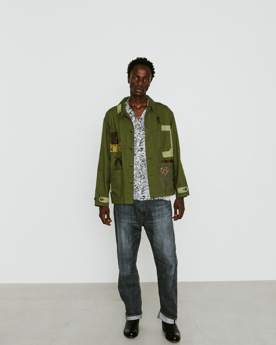 画像をギャラリービューアに読み込む, VINTAGE WASH SELVEDGE DENIM PANTS / BLACK