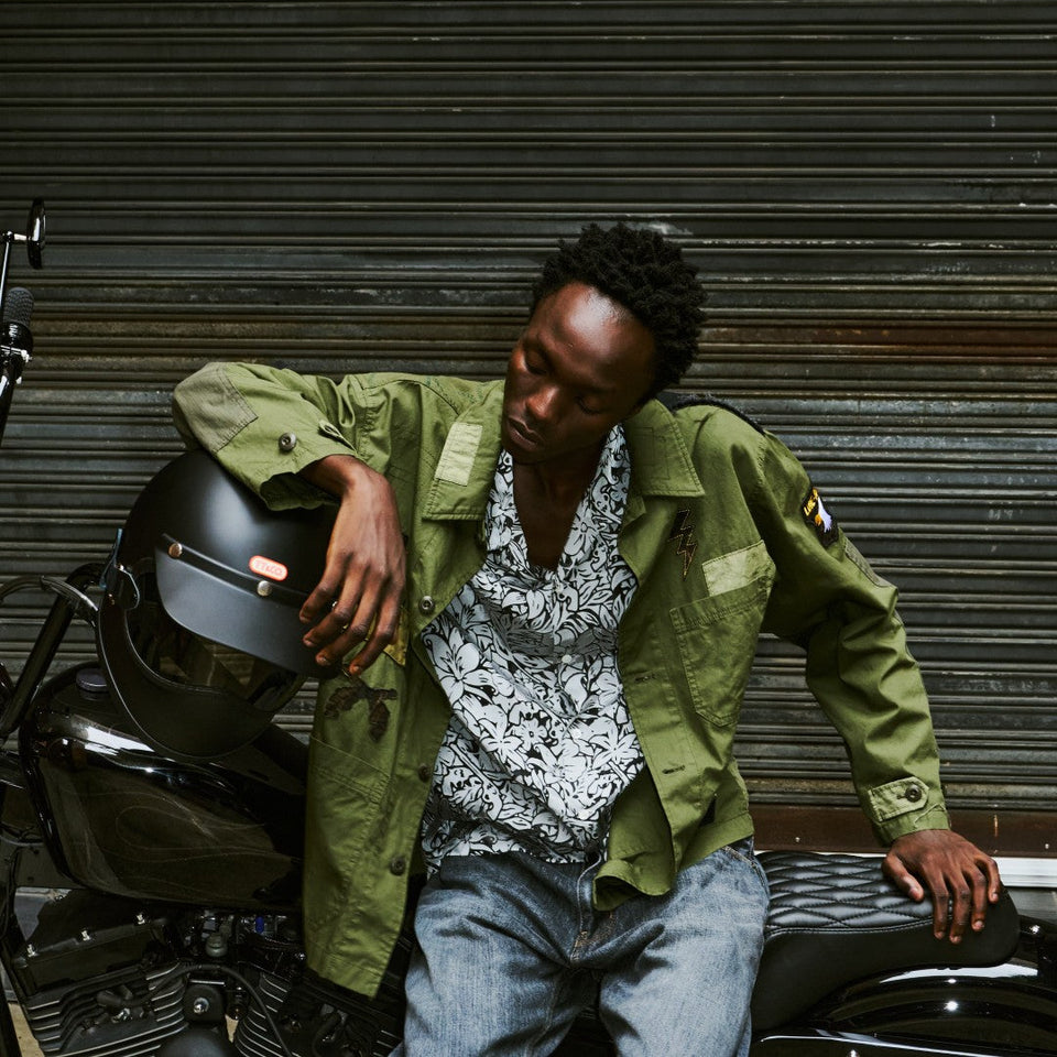 Load image into Gallery viewer, PATCH WORK REMAKE JACKET / KHAKI