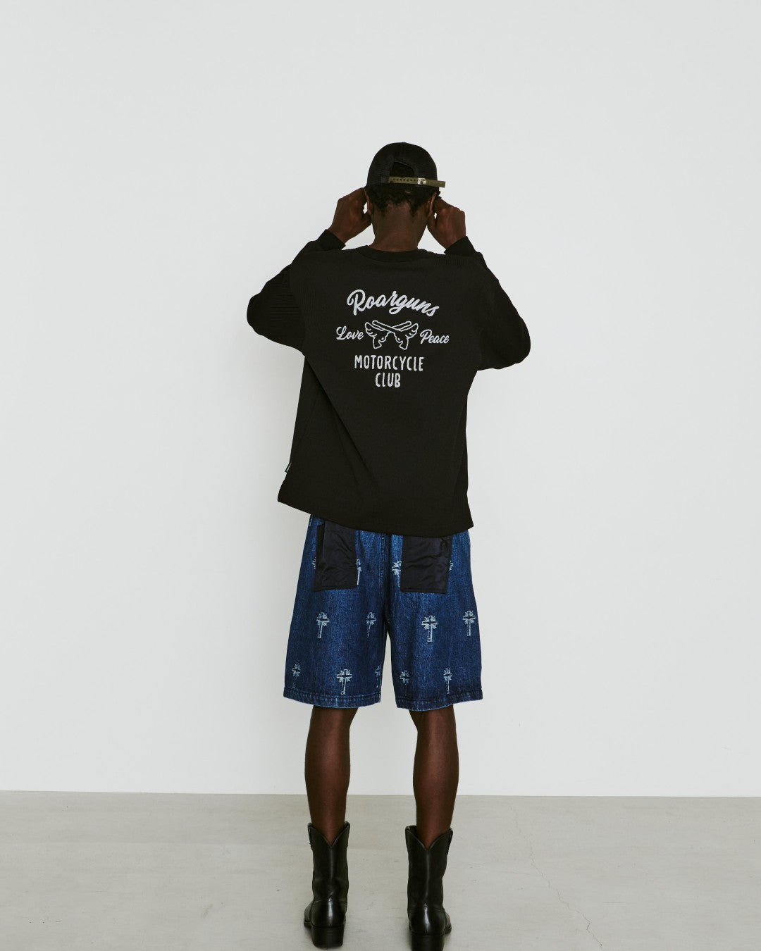 MOTOR CYCLE PRINT JERSEY T / BLACK