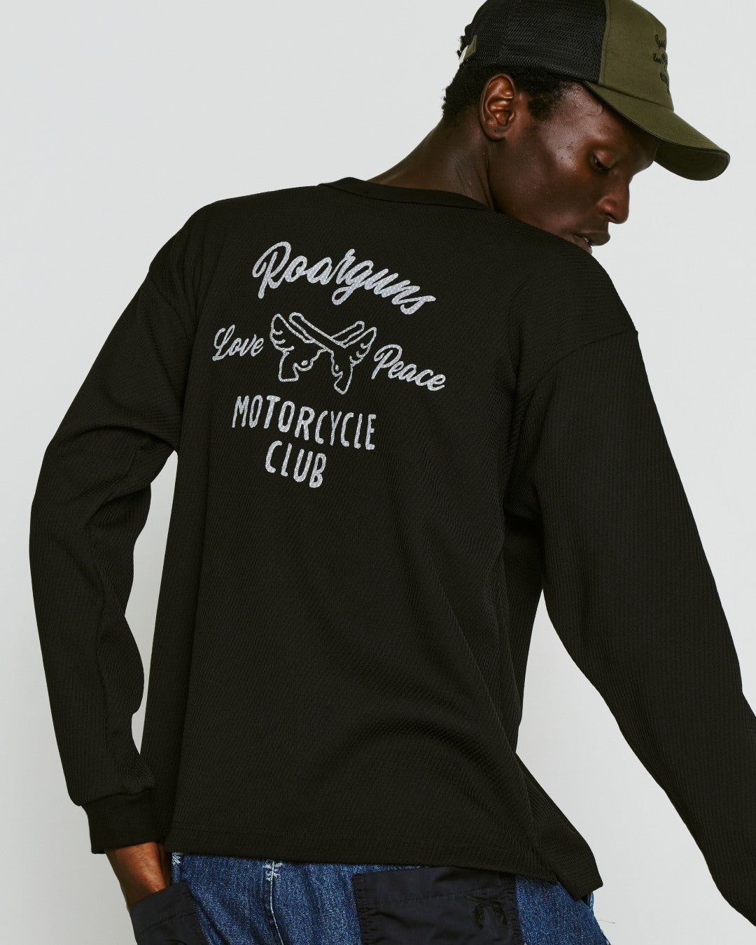 MOTOR CYCLE PRINT JERSEY T / BLACK