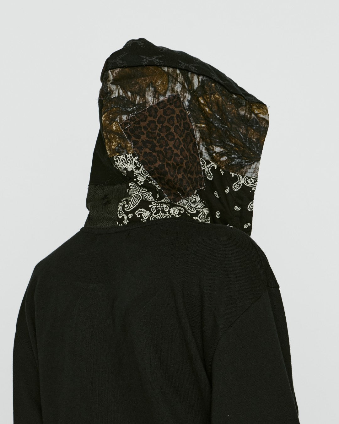 Load image into Gallery viewer, PATCH WORK REMAKE HOODIE / BLACK