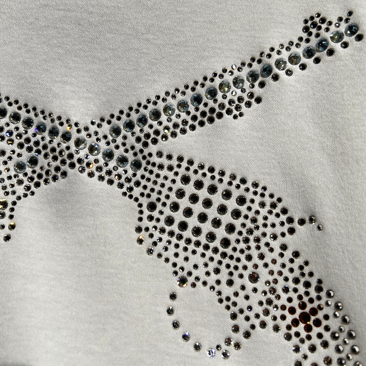 WOMENS CROSSGUN CRYSTAL T-SHIRT / WHITE