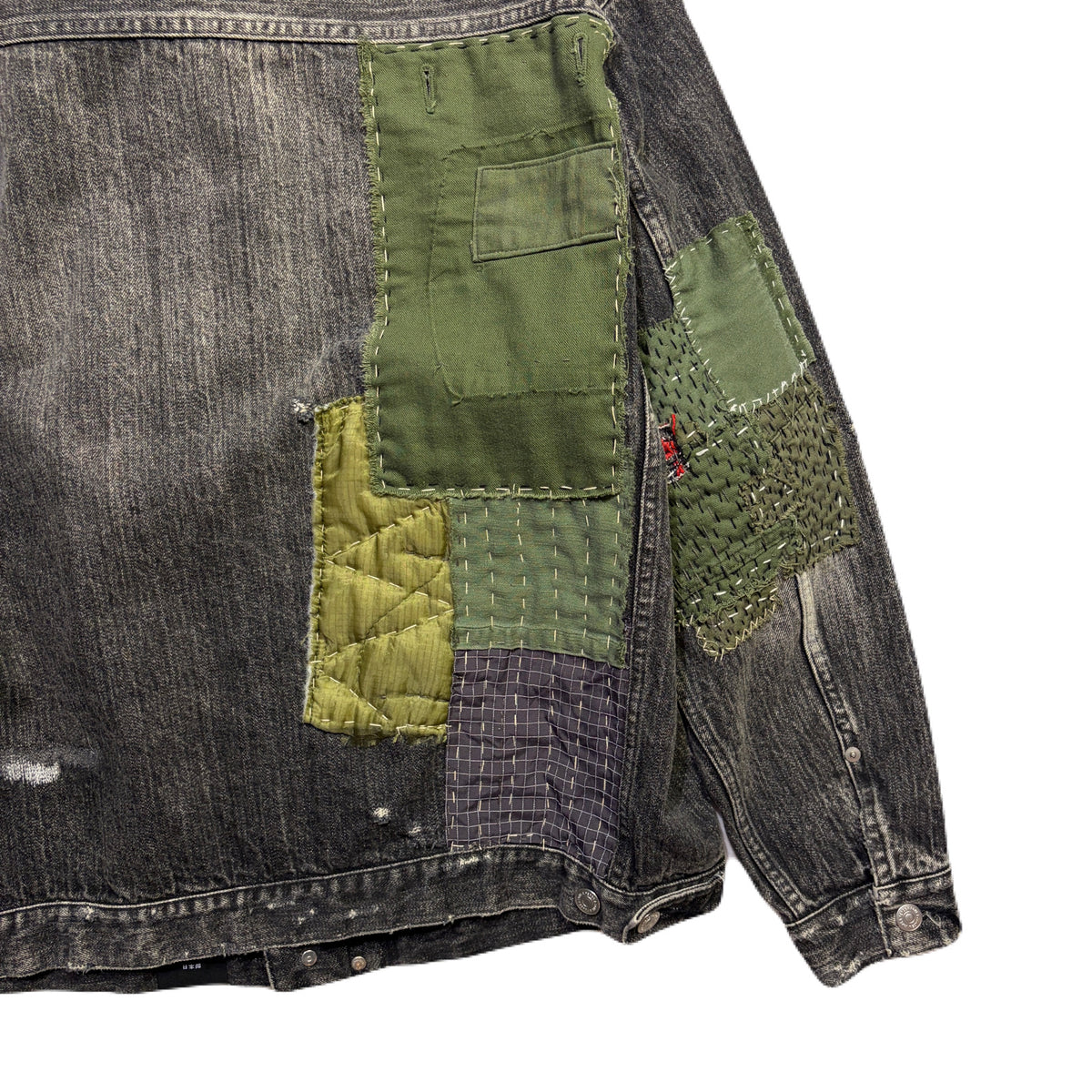 JunAle SASHIKO 14oz DENIM JACKET / BLACK