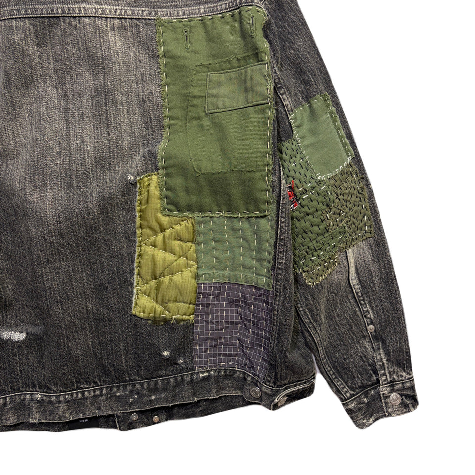 画像をギャラリービューアに読み込む, JunAle SASHIKO 14oz DENIM JACKET / BLACK