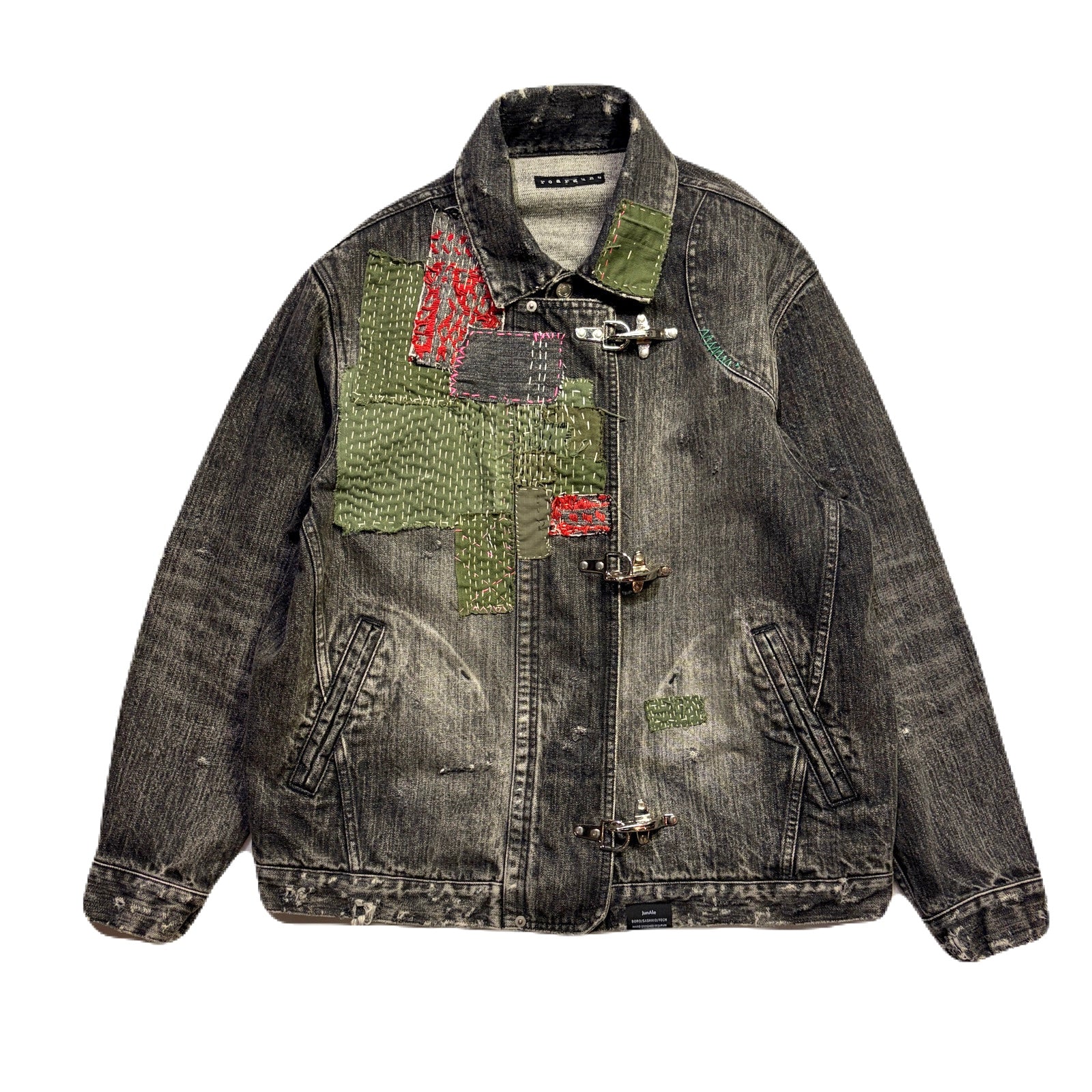 画像をギャラリービューアに読み込む, JunAle SASHIKO 14oz DENIM JACKET / BLACK