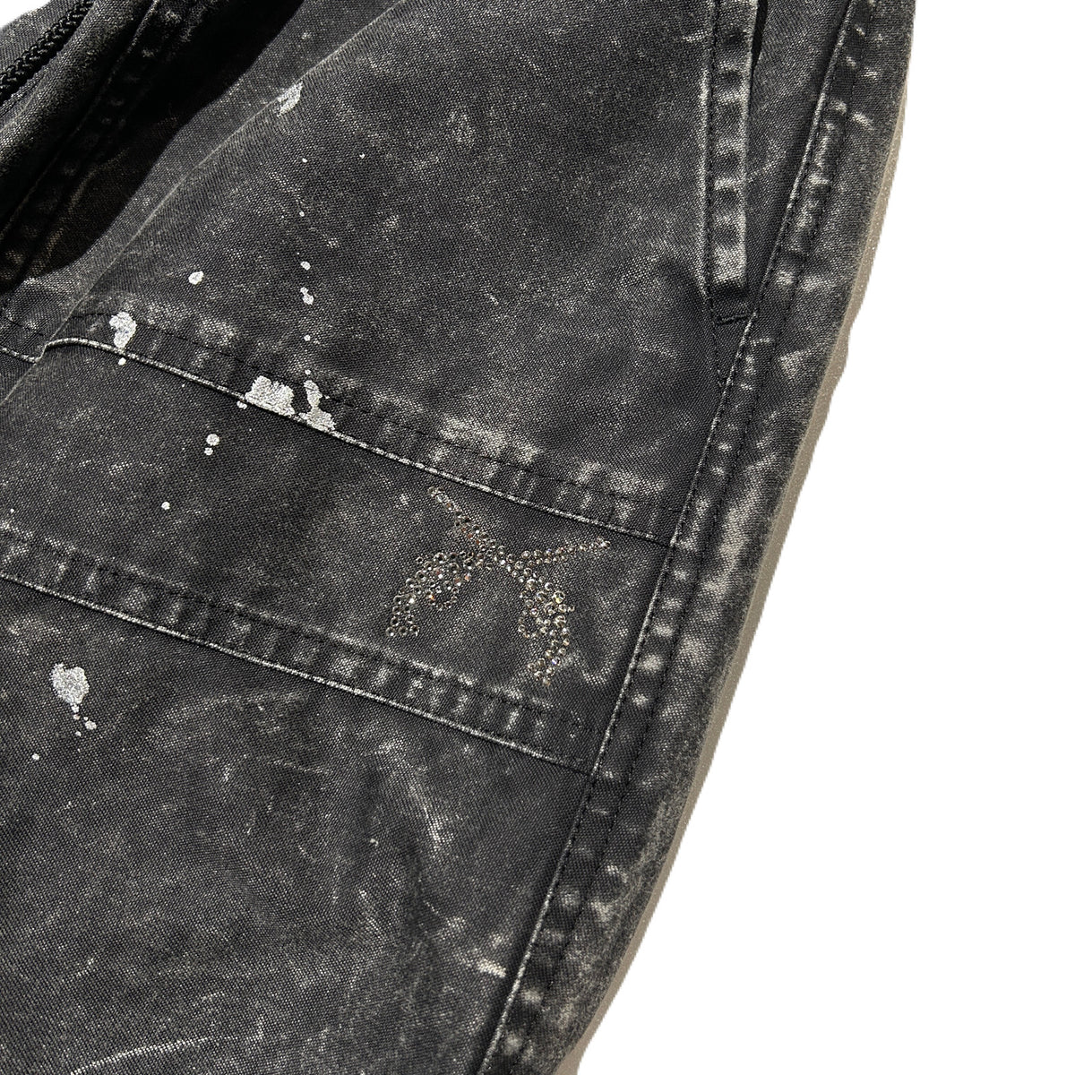 BACK SATIN EASY PANTS / BLACK