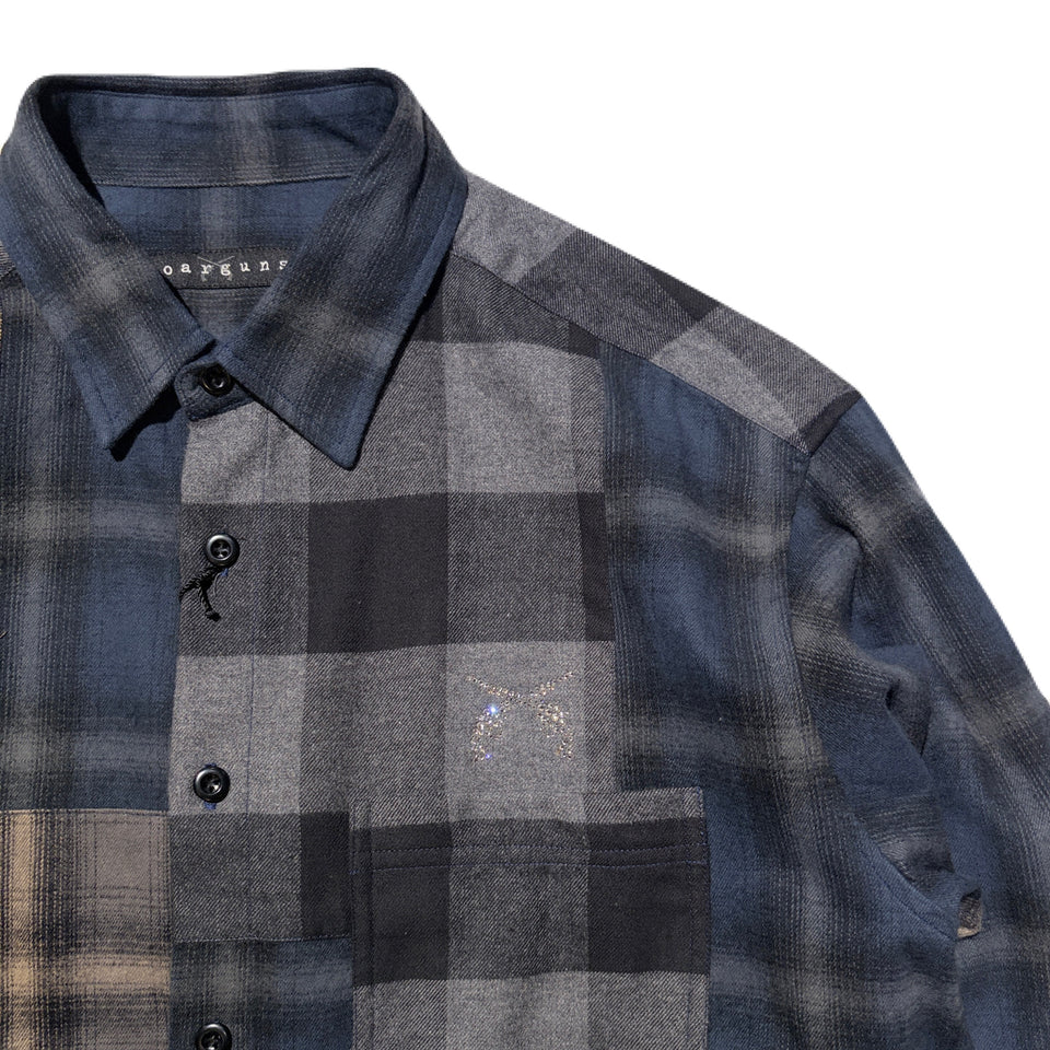 画像をギャラリービューアに読み込む, MULTI CHECK SHIRT CRYSTAL / NAVY