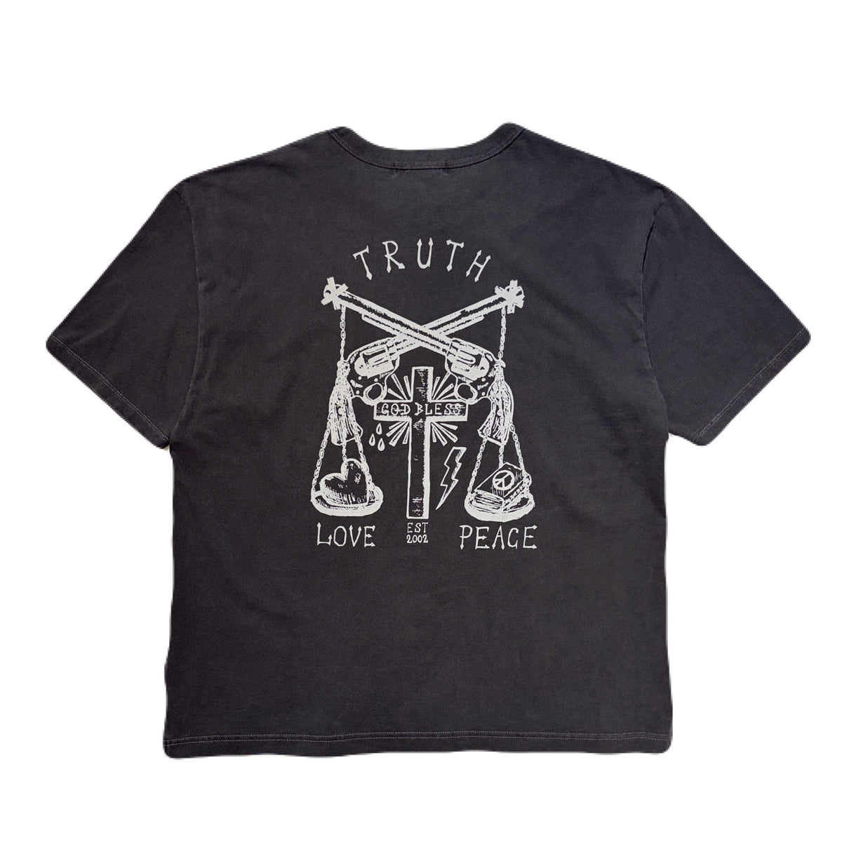 CROSSGUN FLOCKY PRINT T-SHIRT / BLACK