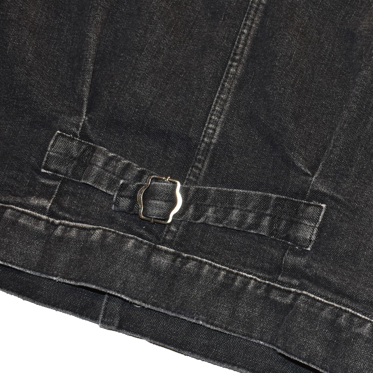 DENIM JACKET VINTAGE WASH METAL CROSSGUN / BLACK
