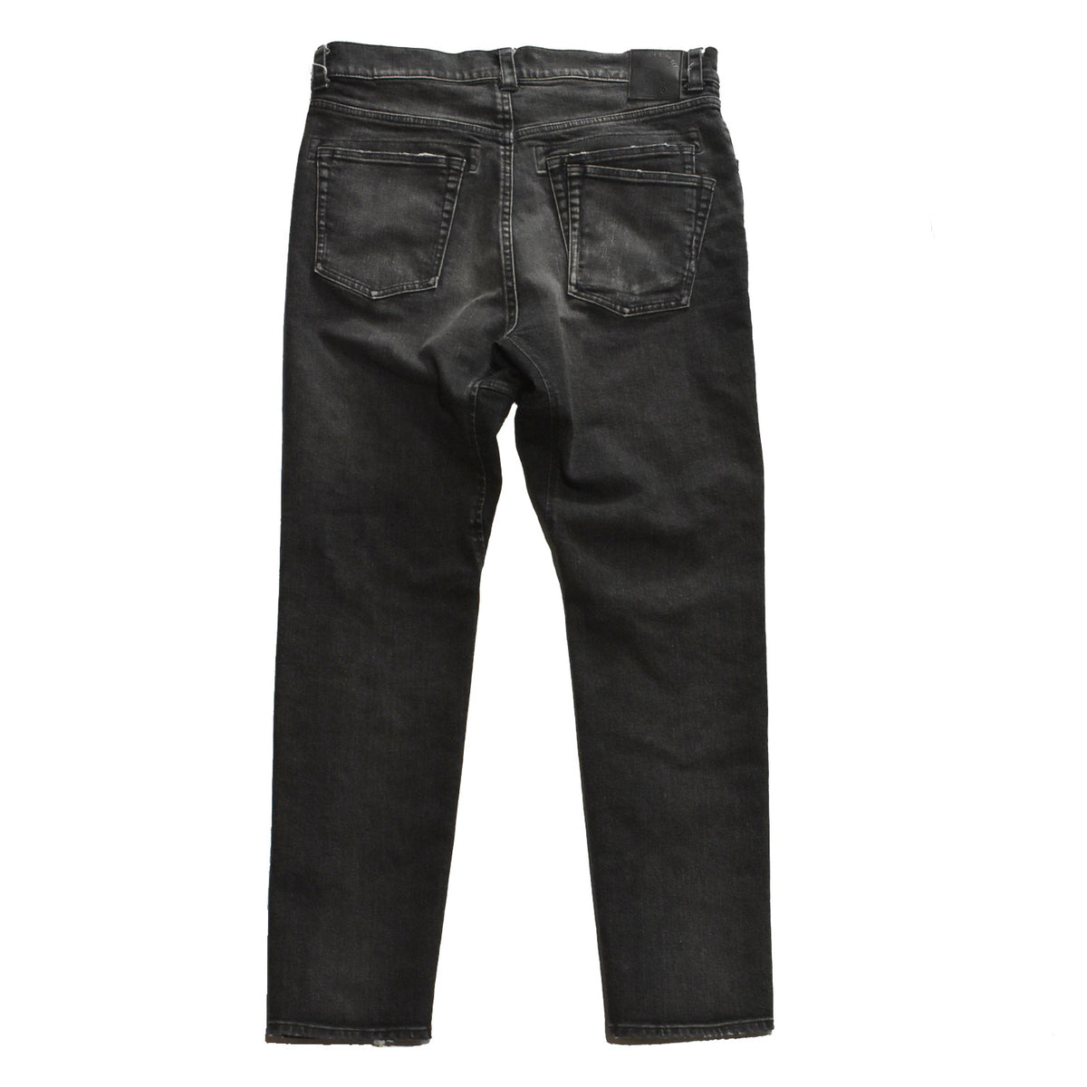 VINTAGE WASH DENIM PANTS METAL CROSSGUN / BLACK
