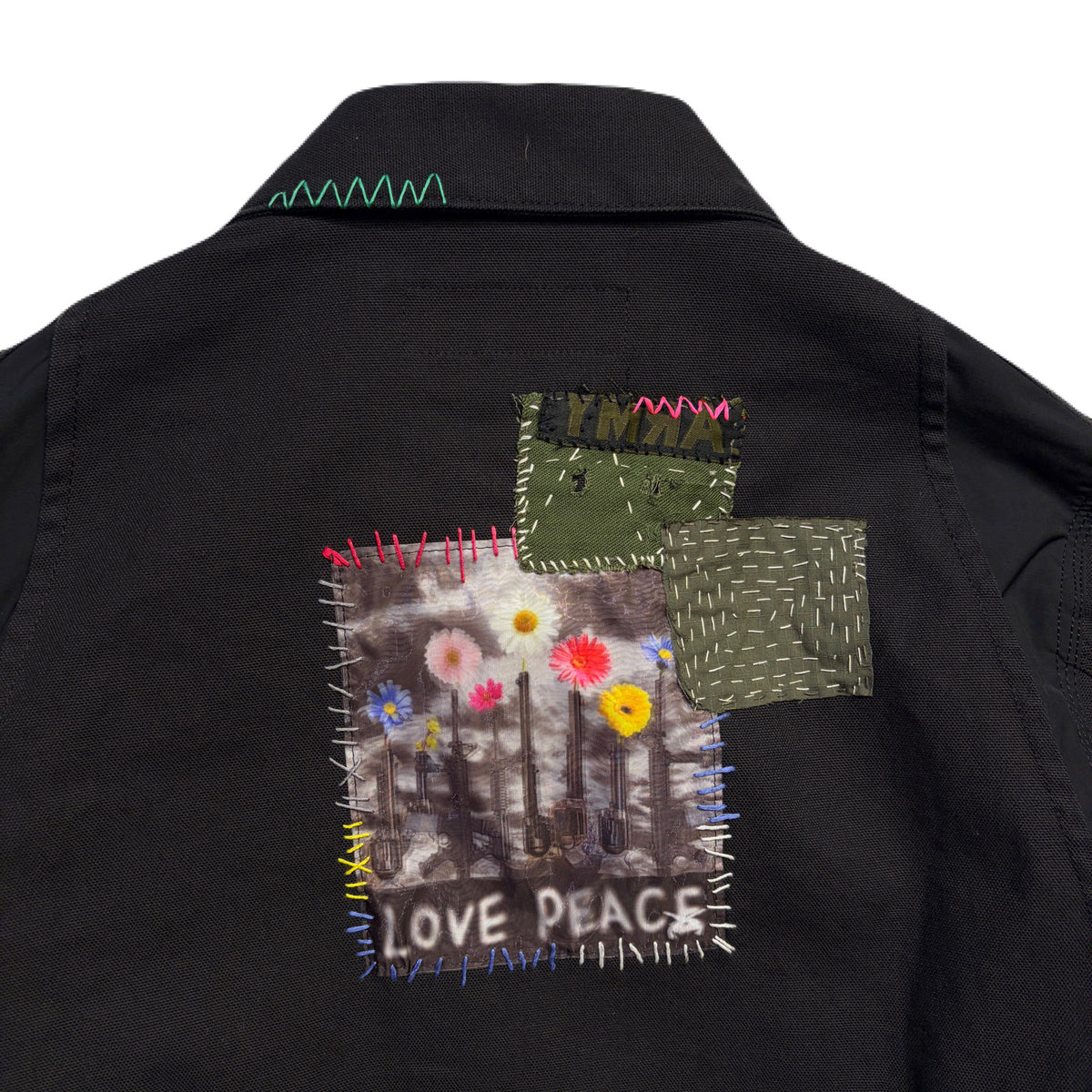 JunAle SASHIKO OXFORD STRETCH JACKET / BLACK