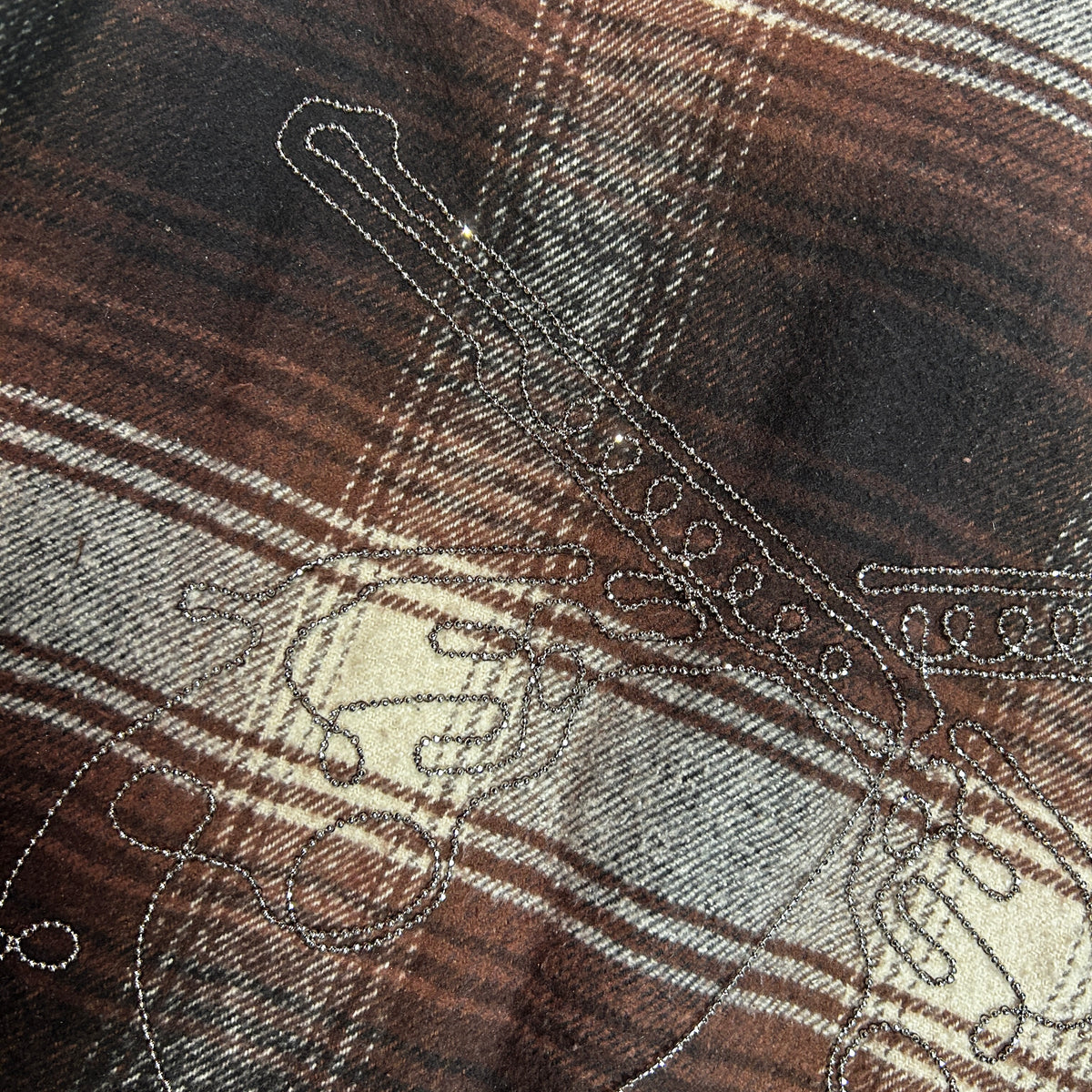 LIMITED EDITION COTTON SILK CHECK SHIRT / BROWN