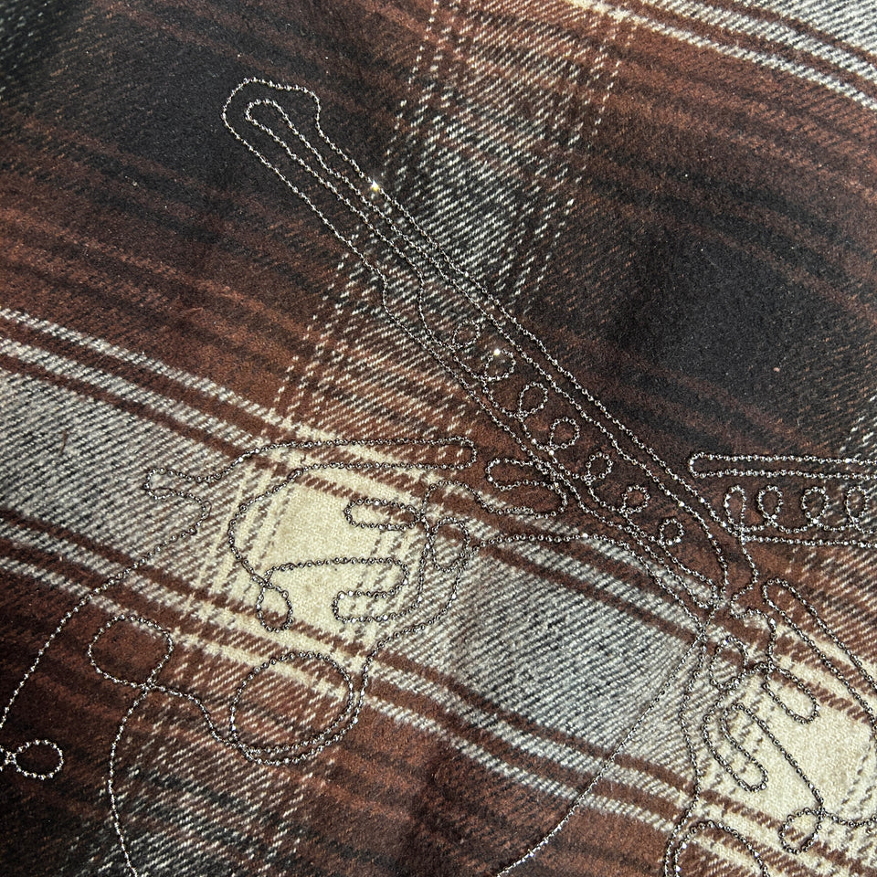 画像をギャラリービューアに読み込む, LIMITED EDITION COTTON SILK CHECK SHIRT / BROWN