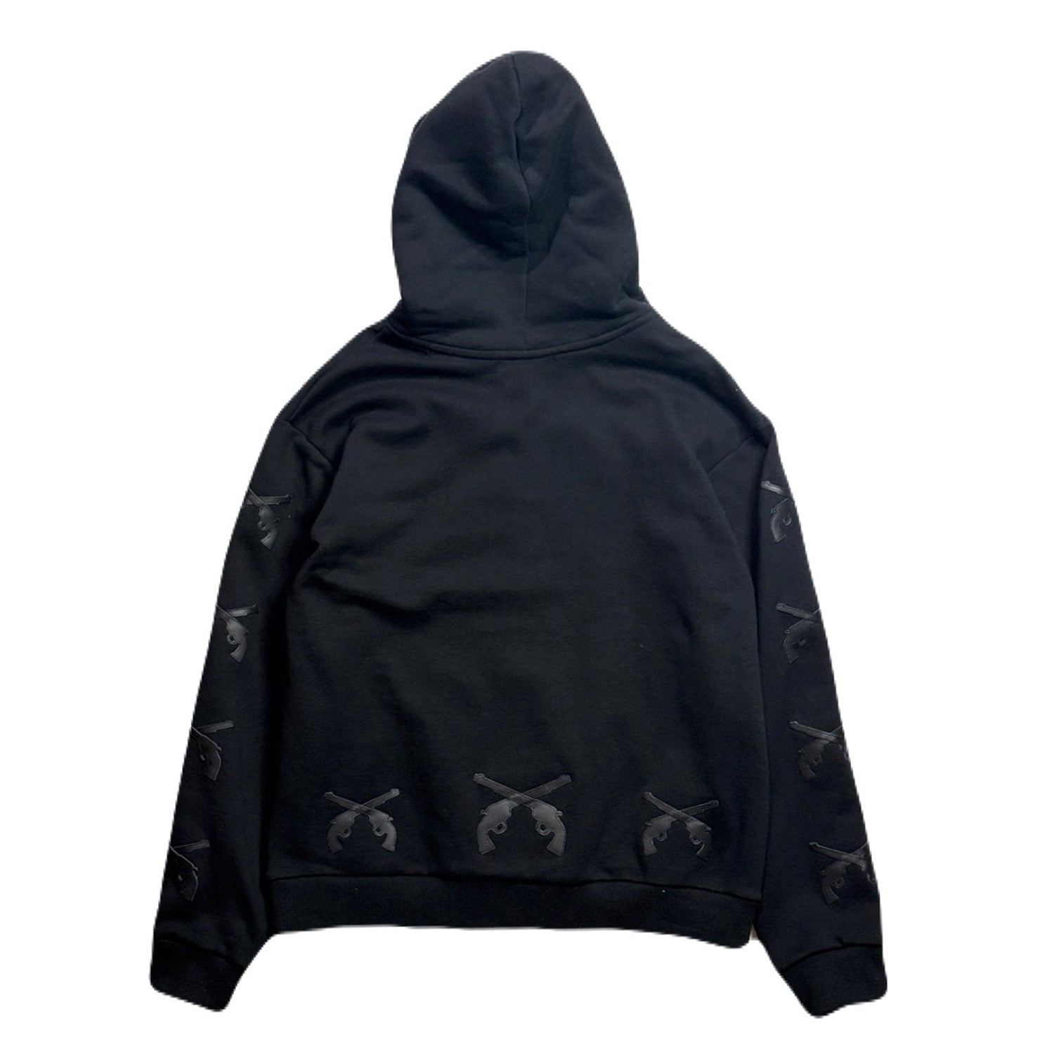画像をギャラリービューアに読み込む, CROSSGUN LEATHER PATCH SWEAT HOODIE / BLACK