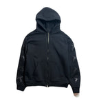 CROSSGUN LEATHER PATCH SWEAT HOODIE / BLACK