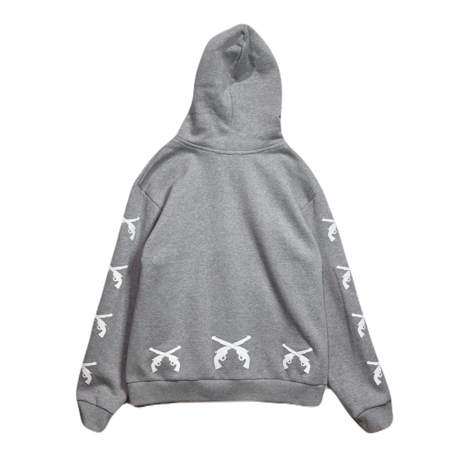 画像をギャラリービューアに読み込む, CROSSGUN LEATHER PATCH SWEAT HOODIE / GRAY