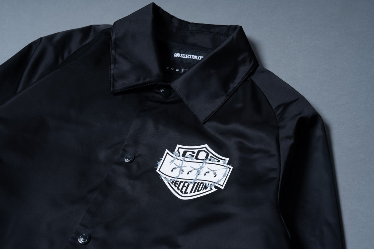 SQUARE LOGO COACH JACKET / BLACK