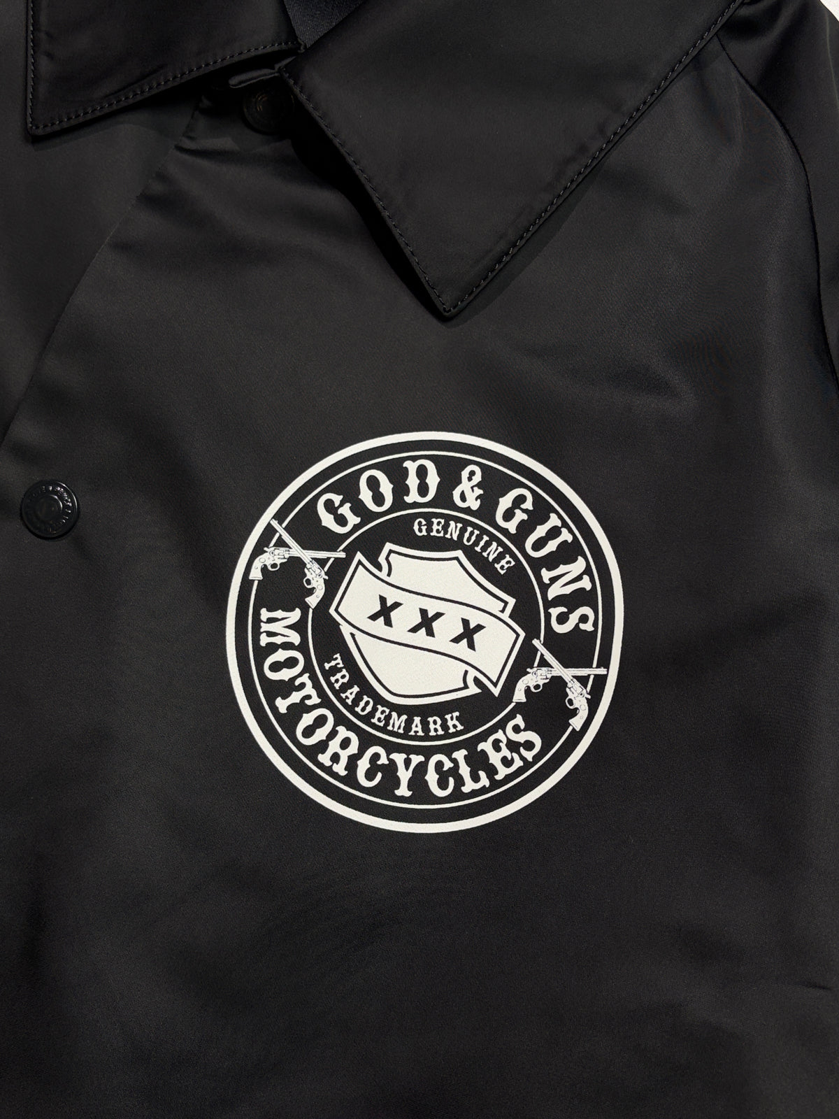 TRIPLE GUNS EMBLEM COACH JACKET / BLACK