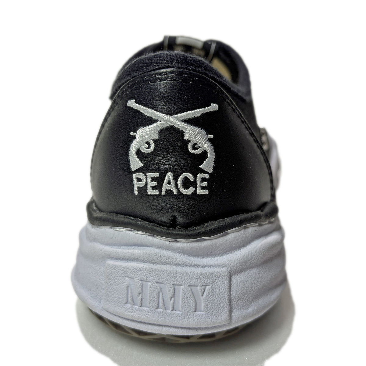 Maison MIHARA YASUHIRO "BAKER" STUDS SLIP-ON SNEAKERS / BLACK x WHITE