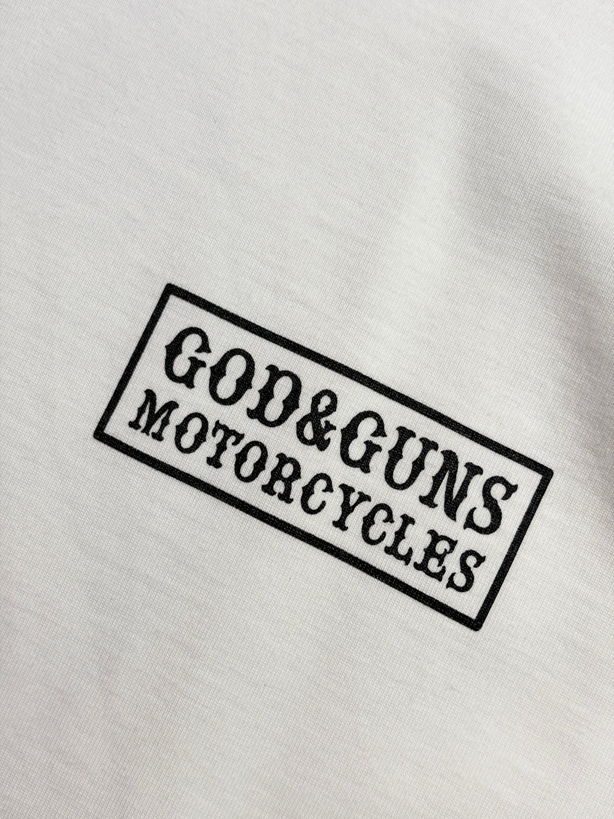 画像をギャラリービューアに読み込む, TRIPLE GUNS EMBLEM LAYERED T-SHIRT / WHITE