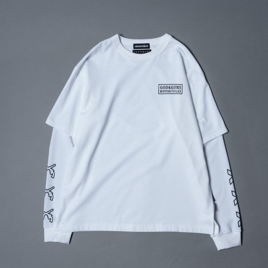 Load image into Gallery viewer, CIRCLE LOGO LAYERED T-SHIRT / WHITE
